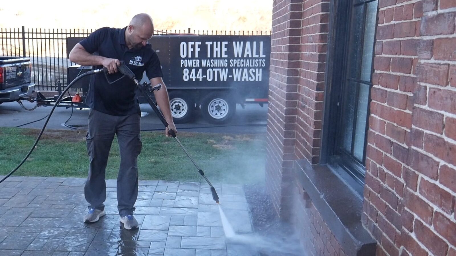 Commercial exterior power washing