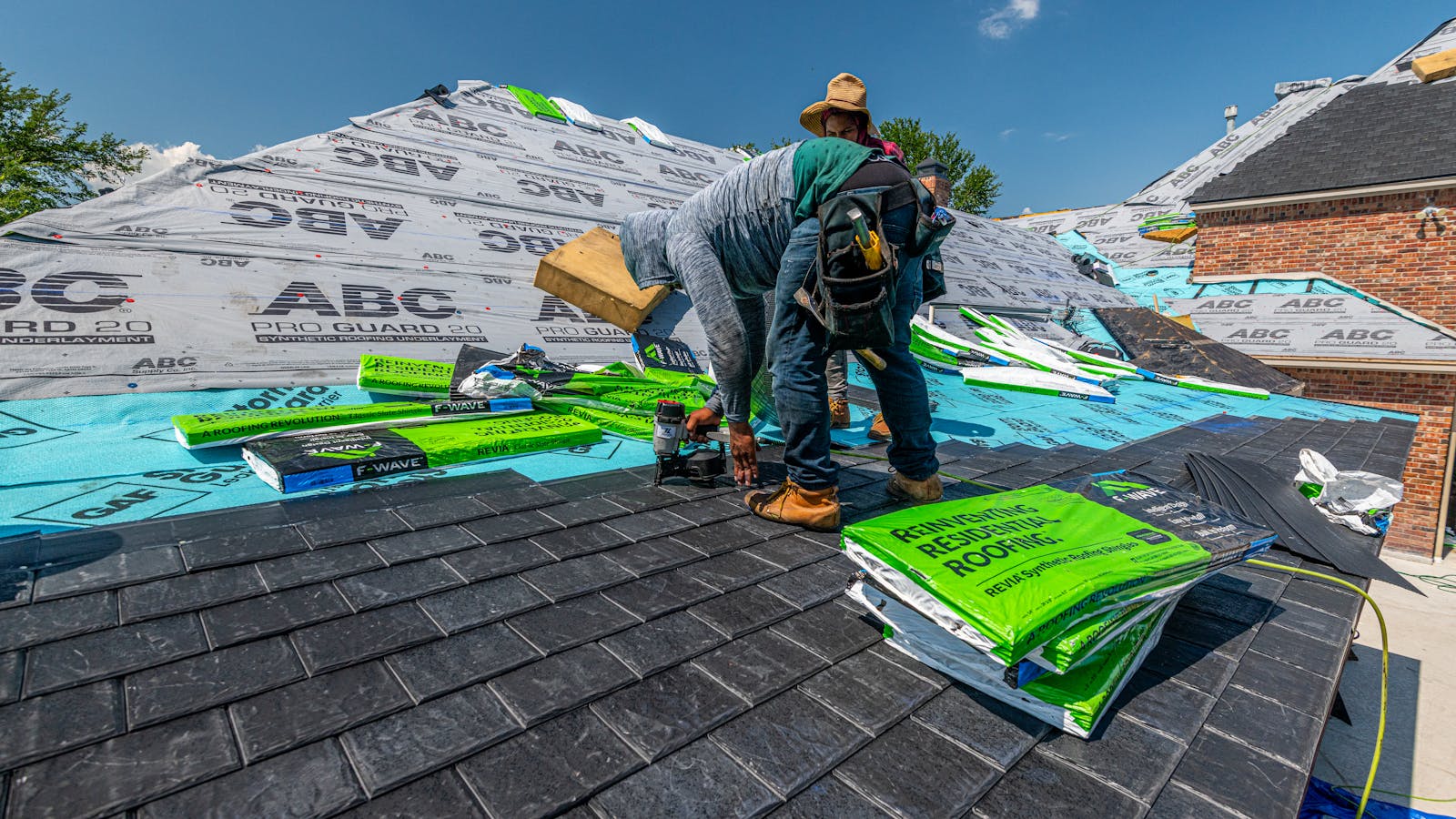 Professional roof tile installation