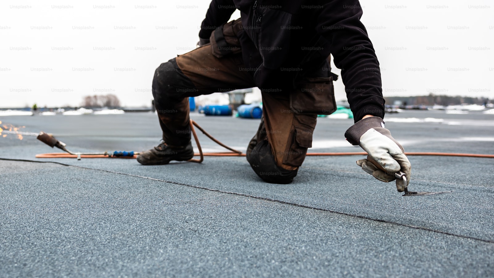 New roof installation on residential property